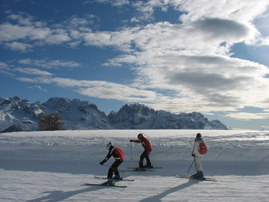 Scivolare sulla neve